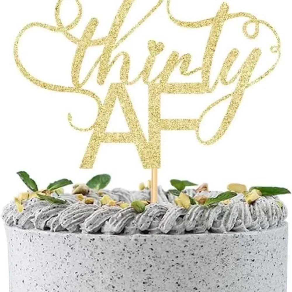 Thirty AF cake topper-Dirty Thirty-Funny Happy 30th Birthday Party Decorations